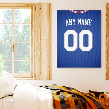 Philadelphia Jersey Custom Canvas Print Wall Art for Boy Girl Men Women Basketball Personalized Canvas Art